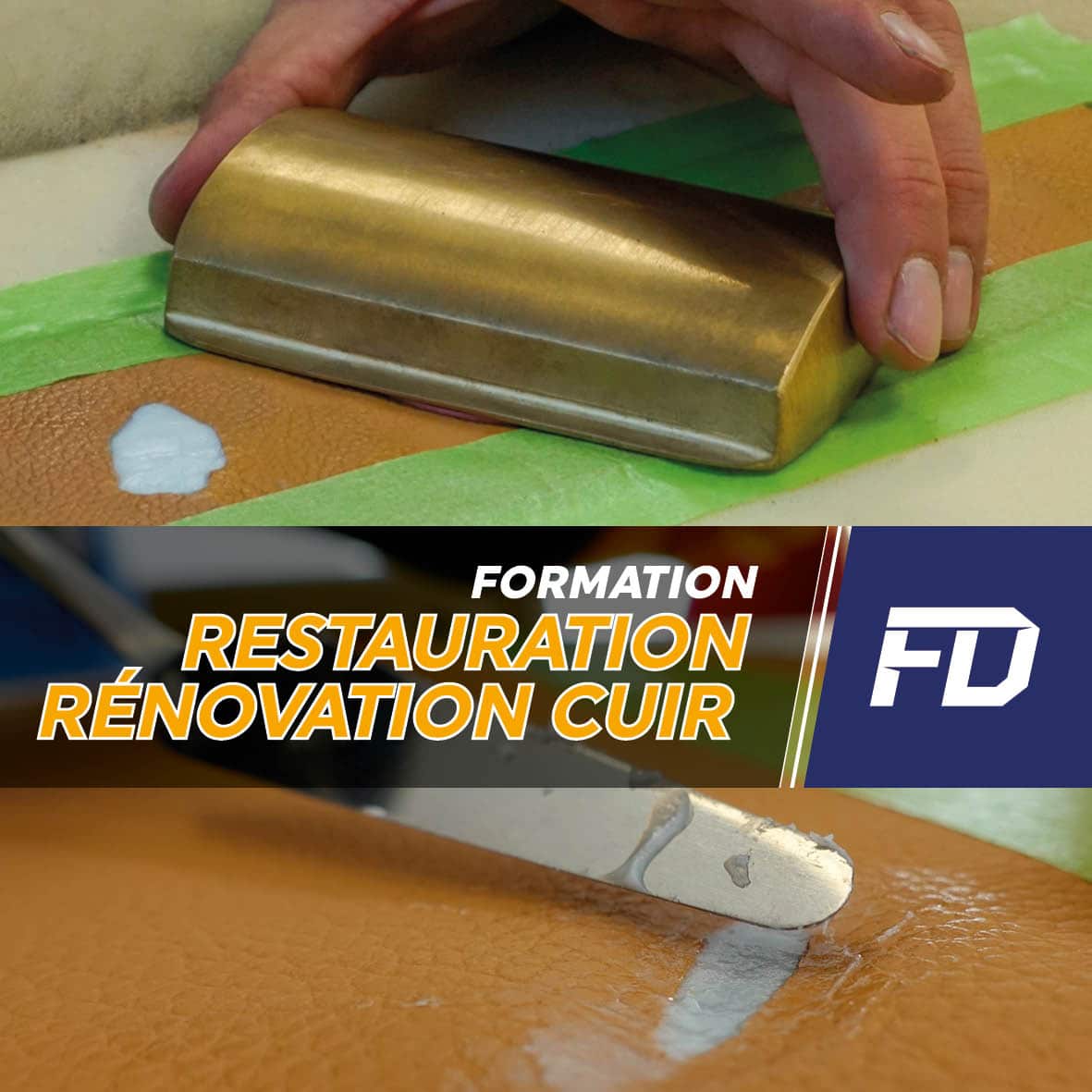 Formation restauration cuir automobile 5 jours Luxembourg – reteinte pigmentaire et réparation sellerie professionnelle