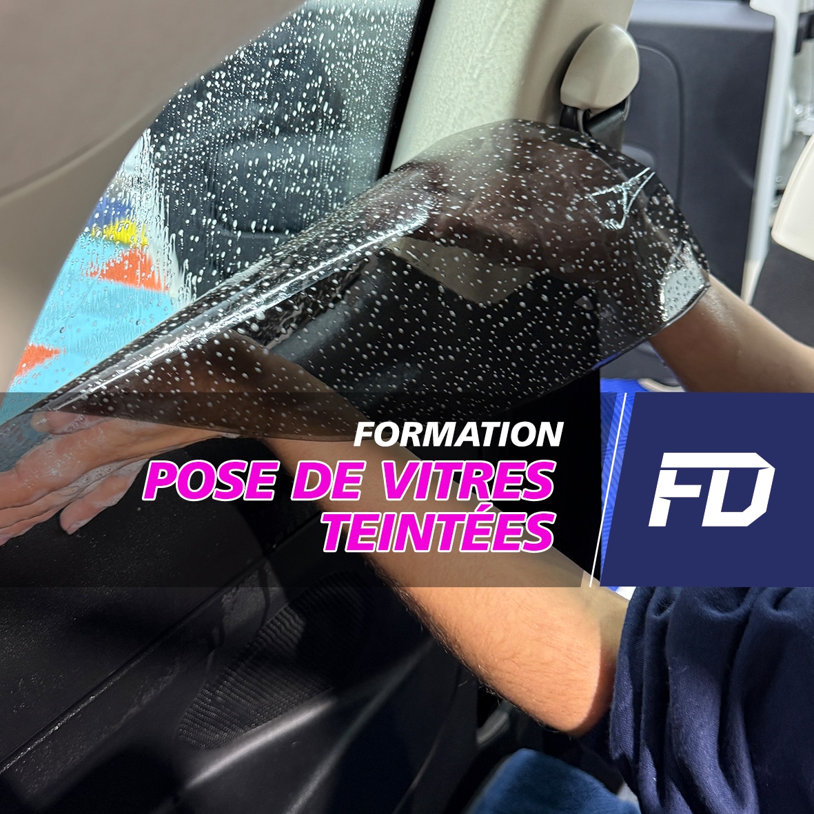 Formation pose vitres teintées Luxembourg – apprendre à poser un film solaire auto en 3 jours